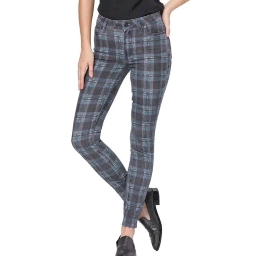 Y2k Paige Pants‎ Womens Size 27 Hoxton Skinny Plaid Ankle